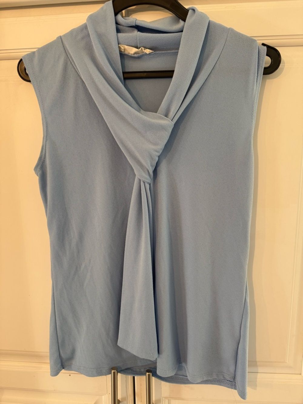 Light Blue Sleeveless Tie-Neck Camisole